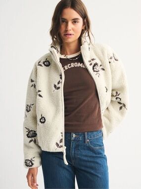 Abercrombie & Fitch Sherpa Full Zip Jacket